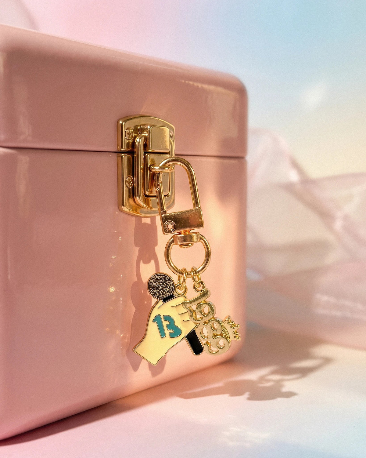 1989 keychain charms laid flat