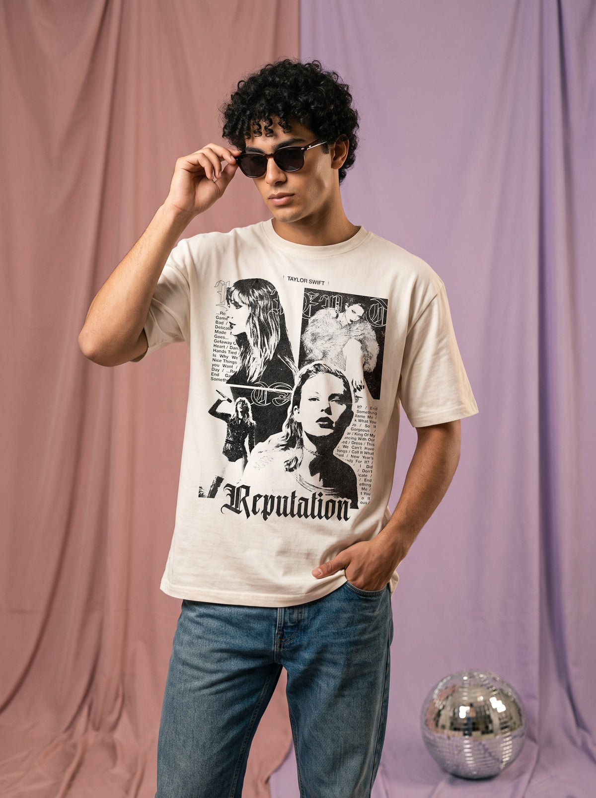 Big Reputation t-shirt worn on a model