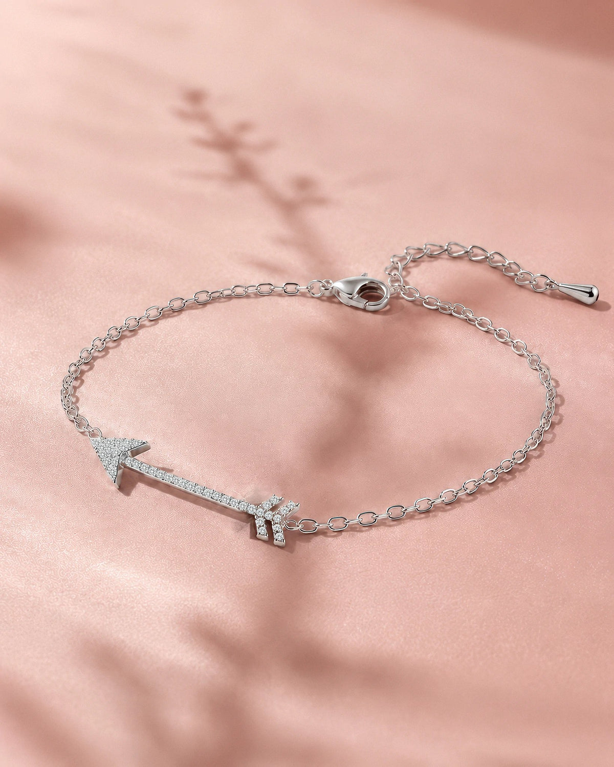 The Archer bracelet in silver tone with adjustable chain