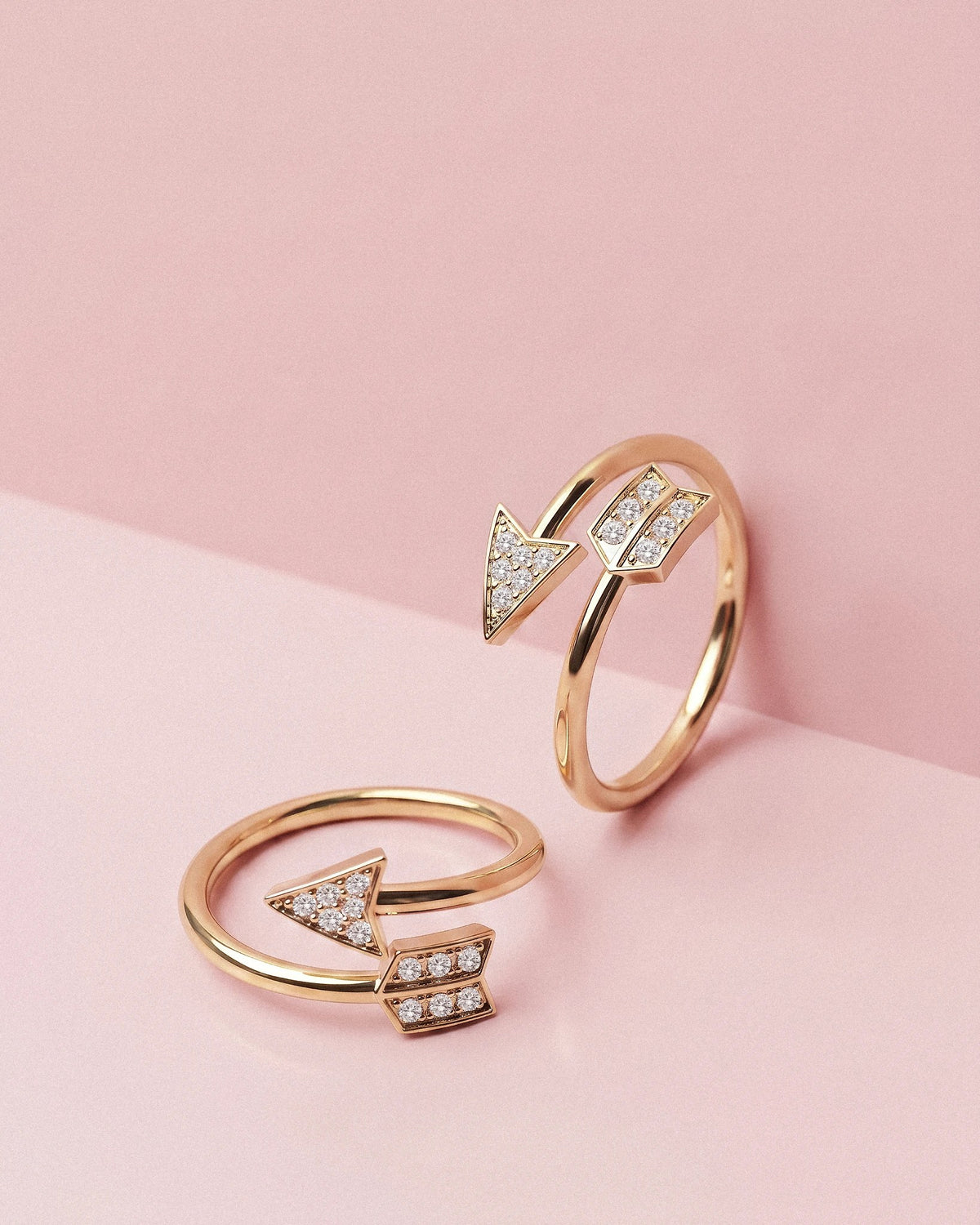 The Archer ring worn on a hand