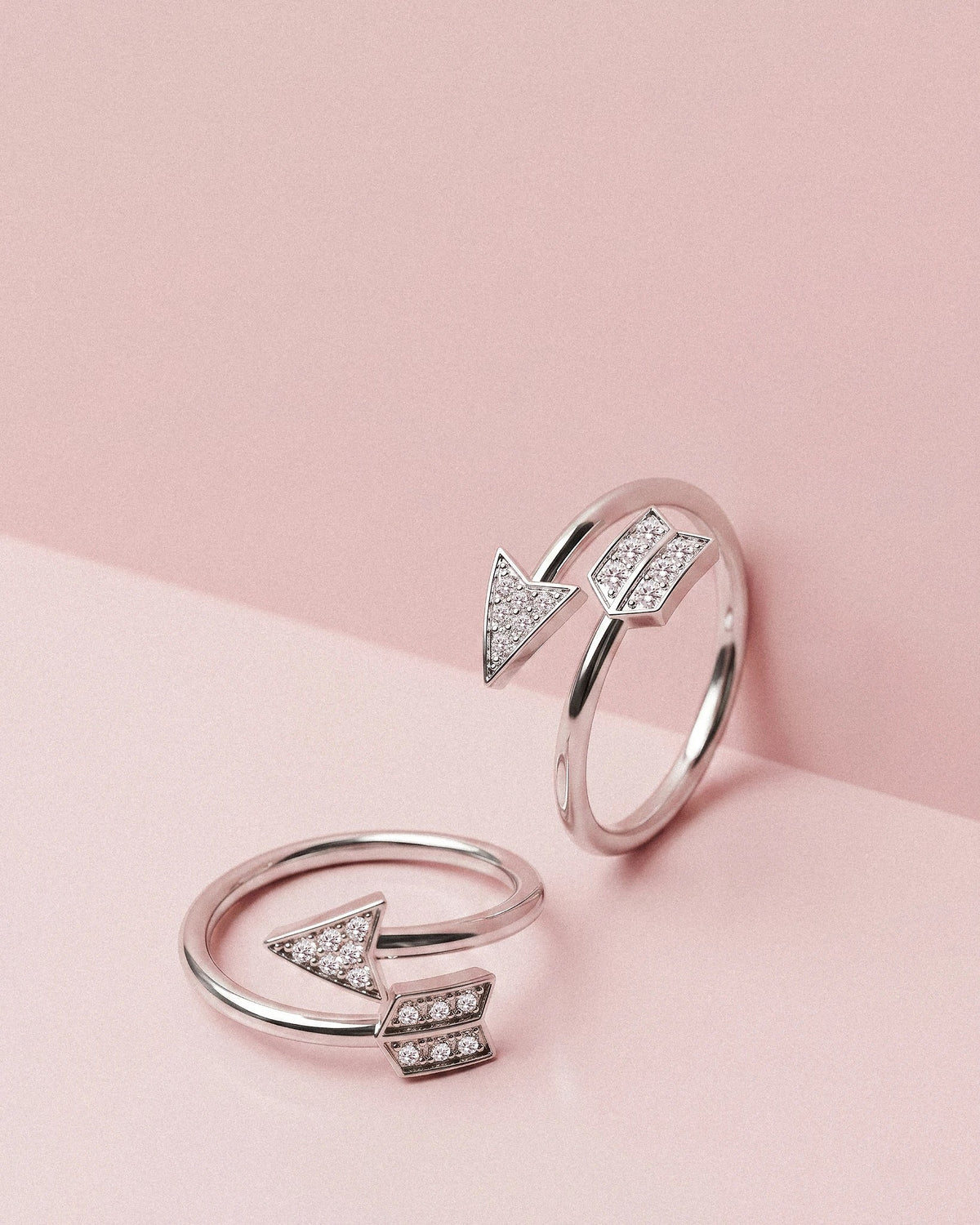 Close-up of the pave stones on The Archer ring